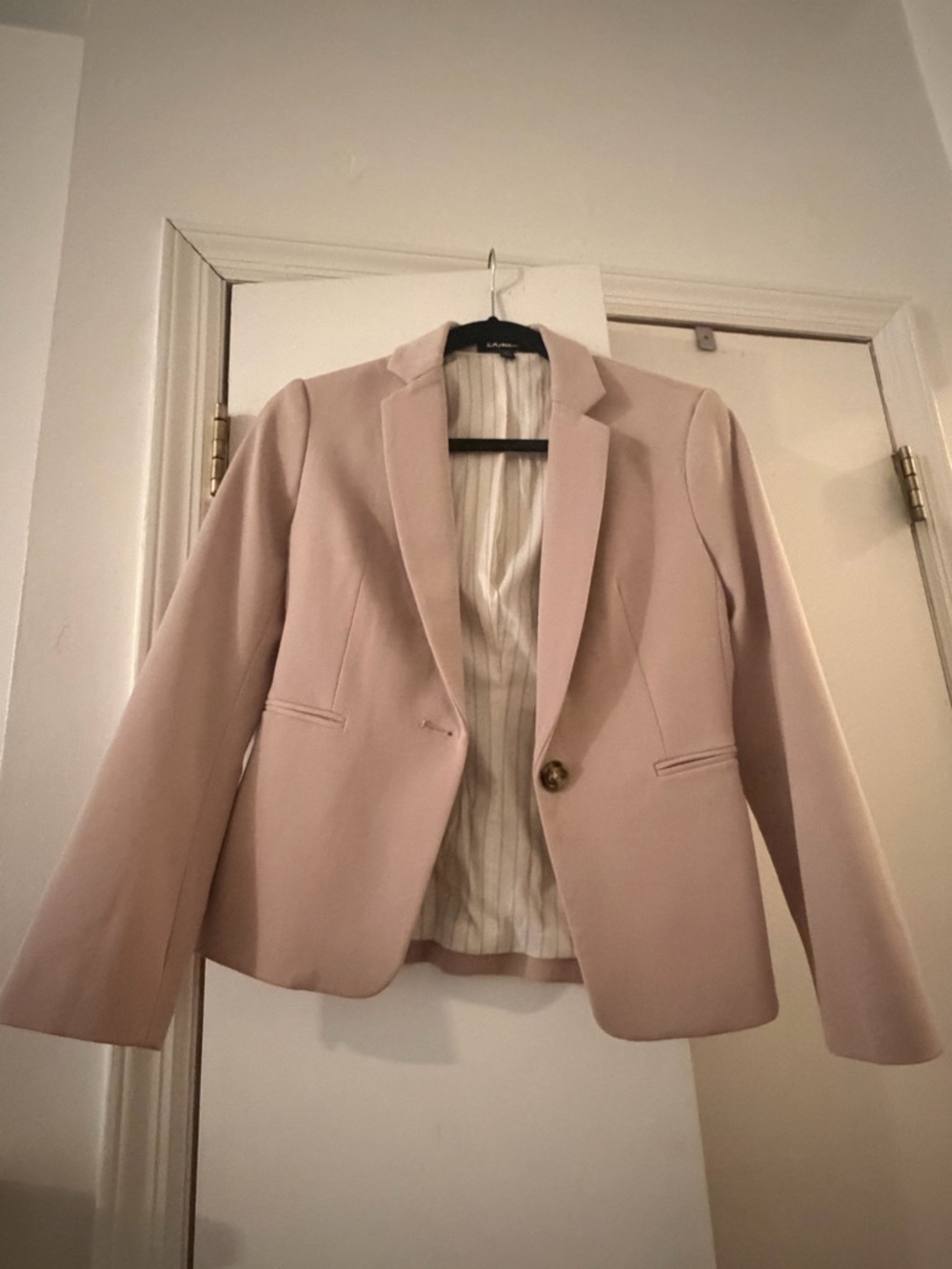 Express Women's Blush Pink Single-Button Blazer